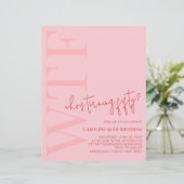 Budget WTF Who's Turning Fifty | Pink Red Birthday (Staand voorkant)