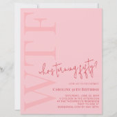 Budget WTF Who's Turning Fifty | Pink Red Birthday (Voorkant)