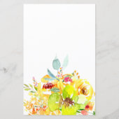 Budget Yellow Floral Rustic Wedding Invitation (Achterkant)