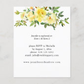 Budget Yellow Floral Vrijgezellenfeest Flyer (Achterkant)