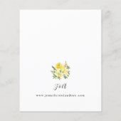 Budget Yellow Floral Wedding Flyer (Achterkant)