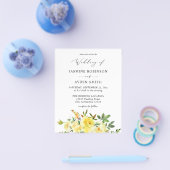 Budget Yellow Floral Wedding Flyer (Enkel)