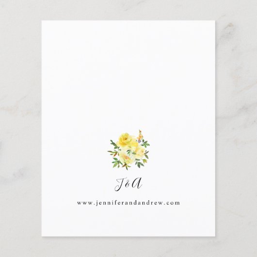 Budget Yellow Floral Wedding V2 (Achterkant)