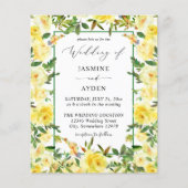 Budget Yellow Floral Wedding V3 (Voorkant)