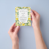Budget Yellow Floral Wedding V3 Flyer (Hand)