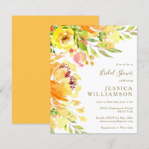 Budget Yellow Flowers Waterverf Vrijgezellenfeest