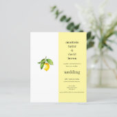 Budget Yellow Lemon QR Code Weddenschap (Staand voorkant)