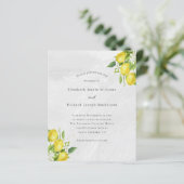 Budget Yellow Lemons Waterverf Weddenschap (Staand voorkant)