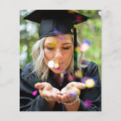 Budget Yellow Photo Graduparty Uitnodiging (Achterkant)