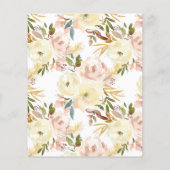 Budget Yellow Rose Floral Wedding Invitation (Achterkant)