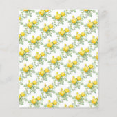 Budget Yellow Roses Elegant Floral Wedding Invite Flyer (Achterkant)