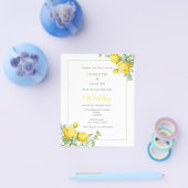 Budget Yellow Roses Elegant Floral Wedding Invite Flyer (Enkel)