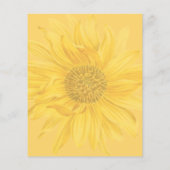 Budget Yellow Sunflower Baby shower Uitnodiging (Achterkant)