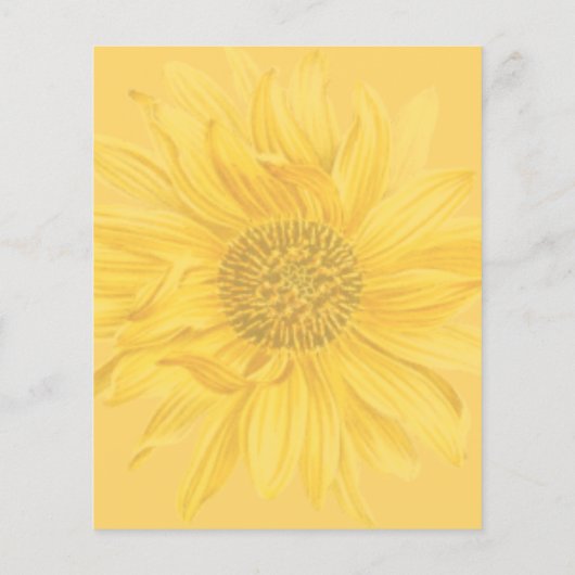 Budget Yellow Sunflower Baby shower Uitnodiging (Achterkant)