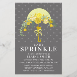 Budget Yellow Umbrella Baby shower