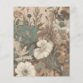 Budget Zachte gedempte aardetinten Wildbloemen Bru (Achterkant)