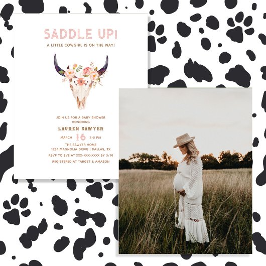 Budget zadel omhoog Westerne foto baby meisje douc Flyer