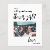 Budget zal je mijn bloem meisje foto voorstel flyer (Voorkant)