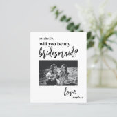 Budget zal je mijn bruidsmeisje fotovoorstel zijn (Staand voorkant)