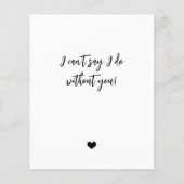 Budget zal je mijn bruidsmeisje zijn fotovoorstel (Achterkant)