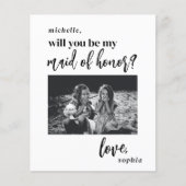 Budget zal je mijn bruidsmeisje zijn fotovoorstel flyer (Voorkant)