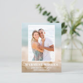 Budget Zand en Zee Beach Kaarten voor Kerstmis met (Staand voorkant)