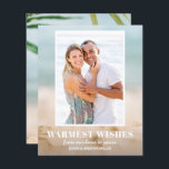 Budget Zand en Zee Beach Kaarten voor Kerstmis met<br><div class="desc">De kleine 4, 5-inch papieren kerstkaarten van 5, 6-inch bieden uw favoriete vakantie- of warme weerfoto op onze onduidelijke zand- en zeeen kerstfeestkaart met uw bericht in kic white text. Deze betaalbare vakantiefoto's zijn gedrukt op papier van 110 lb dat verkrijgbaar is in drie formaten. **WITTE BEELDEN ZIJN OPTIONEEL OP...</div>