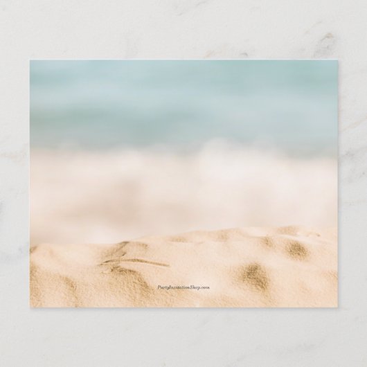 Budget Zand en Zee Beach Kaarten voor Kerstmis met (Achterkant)