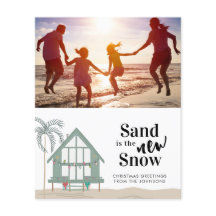 Budget Zand is de Nieuwe Sneeuw Foto Kerstkaart