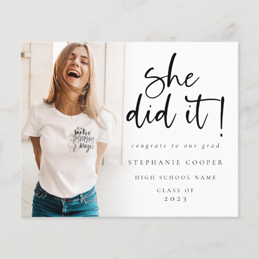 Budget ze deed het Foto Afstuderen kondiging (Voorkant)