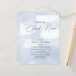 Budget Ze is op Cloud Nine Vrijgezellenfeest Invit