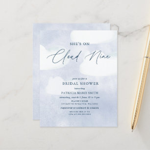 Budget Ze is op Cloud Nine Vrijgezellenfeest Invit