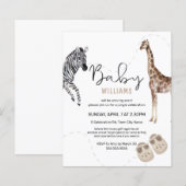 Budget Zebra Safari Animal Neutraal Baby shower (Voorkant / Achterkant)