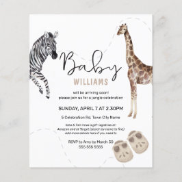 Budget Zebra Safari Animal Neutraal Baby shower