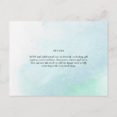 BUDGET Zee Glas Modern Bespaar Datum Trouwen Briefkaart (Achterkant)