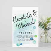 BUDGET Zee Glas Moderne Abstracte Trouwdag (Staand voorkant)