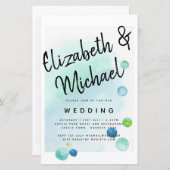 BUDGET Zee Glas Moderne Abstracte Trouwdag (Voorkant / Achterkant)