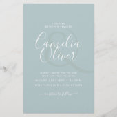 BUDGET Zee Glas Salie Groen Monochroom Trouwen Flyer (Voorkant)