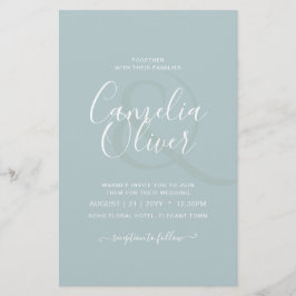 BUDGET Zee Glas Salie Groen Monochroom Trouwen Flyer