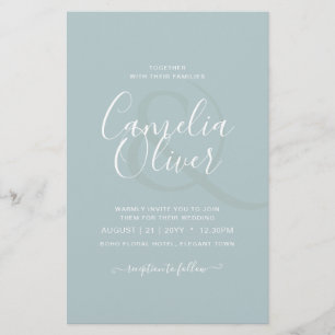 BUDGET Zee Glas Salie Groen Monochroom Trouwen Flyer