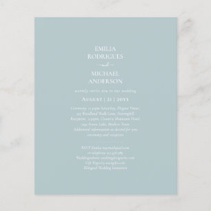 BUDGET Zee Glas Salie Groen Monochroom Trouwen Flyer