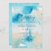 BUDGET Zee Glas Shades Watercolor Bruiloft (Voorkant / Achterkant)