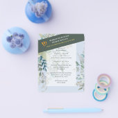 BUDGET Zee Glasgroene Eucalyptus Bladeren Bruiloft Flyer (Enkel)