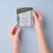 BUDGET Zee Glasgroene Eucalyptusbladeren Trouwfees Flyer (Hand)