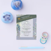 BUDGET Zee Glasgroene Eucalyptusbladeren Trouwfees Flyer (Enkel)