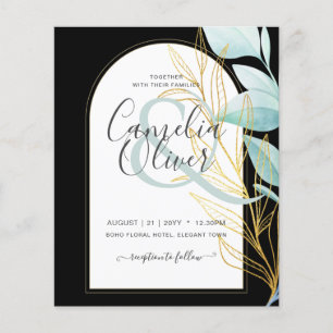 BUDGET Zee Glass Gold Leaf Ampersand Weddenschap Flyer