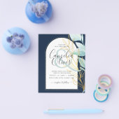 BUDGET Zee Glass Gold Leaf Ampersand Weddenschap Flyer (Enkel)