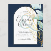 BUDGET Zee Glass Gold Leaf Ampersand Weddenschap Flyer (Voorkant)