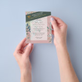 BUDGET Zee Glass Green Eucalyptus Leaves Weddensch Flyer (Hand)