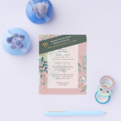 BUDGET Zee Glass Green Eucalyptus Leaves Weddensch Flyer (Enkel)